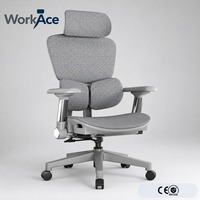 Fauteuil de bureau ergonomique moderne et confortable en tissu maillé, réglable en hauteur, pivotant et inclinable, vente en gros