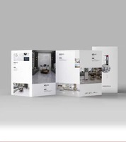 Brochure pliable taille personnalisée Papier d'art brillant Laminage doux au toucher Impression offset pour salons professionnels