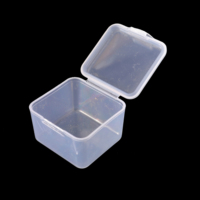 Boîte de rangement rectangulaire transparente en PP pour usine, boîte de rangement en plastique avec couvercle à charnière, petite boîte cadeau transparente