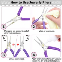4 pièces pinces à bijoux en acier nez d'aiguille nez incurvé coupe-fil à nez rond pour la fabrication et la réparation de bijoux