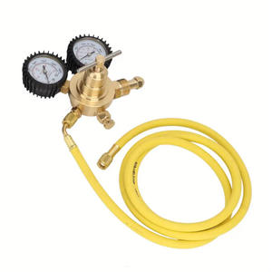 Régulateur de pression d'azote de style américain pour kit de test, connecteur d'entrée/sortie en laiton CGA580, tuyau pour GPL, hélium, propane - Product Image 2