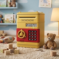 Tirelire électronique automatique, mini coffre-fort pour pièces de monnaie et espèces, boîte à économies avec mot de passe, compteur, code, serrure à clé, tirelire ATM, cadeau pour enfant