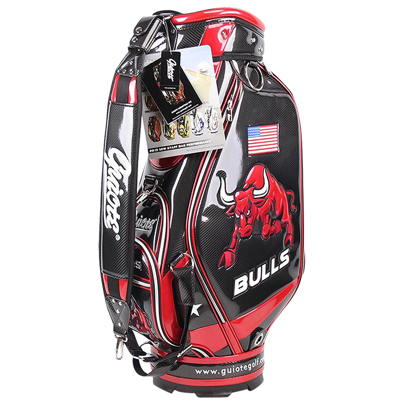 個性的！！刺繍入り　GUIOTE　ゴルフキャディバッグ　caddie bag 　ゴルフバッグ golfbag　White skull　GU-08 個性的！！刺繍入り GUIOTE ゴルフキャディバッグ caddie bag ゴルフ