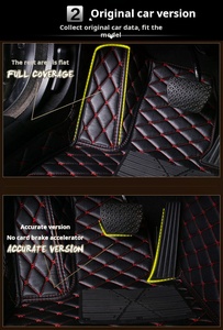 Tapis de Sol de Voiture de Luxe Personnalisables en Cuir Épais, Antidérapants et Résistants à l'Usure - Product Image 3