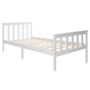 Marco de <span class=keywords><strong>cama</strong></span> de madera de pino macizo blanco moderno de 3 pies, estilo de <span class=keywords><strong>cama</strong></span> de pared para <span class=keywords><strong>adultos</strong></span>, niños, muebles para el hogar para dormitorio, Material de roble - Product Image 1