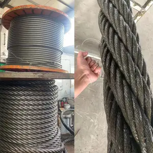 Wholesale Price DIN3053 Germany Standard Galvanized 6x36 IWRC Steel Wire Rope Crane Cable 12mm 15mm 18mm