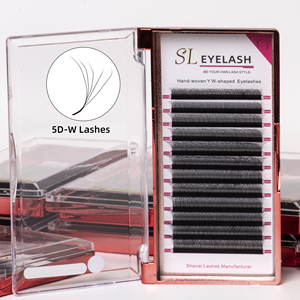 Cheap <strong>Price</strong> 5d W Shape 0.07mm Eyelash Extensions Russian Premade Fans Volume <strong>Lashes</strong> 3d 4d 5d Clover W Eyelashes <strong>Lash</strong> Extensions - Product Image 4