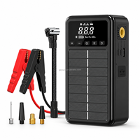 YUXU S4 Gonfleur de pneus solaire, démarreur de secours, compresseur d'air 1000A, éclairage LED, portable, affichage numérique 12V, batterie externe d'urgence pour
