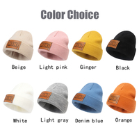 Chapeaux pour Enfants Mode, Bonnet Bébé Hiver en Cuir, Bonnet Tricoté pour Tout-Petits, Casquette pour Filles, Garçons et Accessoires pour Bébés