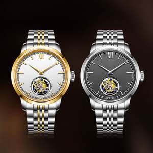 Montre automatique en or pour homme, mécanique ajourée, de luxe, pour affaires et mode, avec date, idéale comme cadeau, vente en gros - Product Image 4