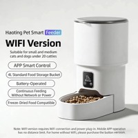 Distributeur automatique intelligent de nourriture pour animaux de compagnie OEM pour propriétaires occupés, bol en plastique rond anti-fuite pour aliments secs, humides et lyophilisés