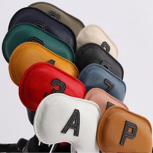 Fundas para Palos de Golf de Hierro, Juego de 10 Piezas, Fundas de Cuero PU Coloridas con Borde Impreso - Product Image 5