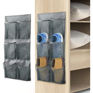 Wall Mounted <b>Shoes</b> Rack 6 Pocket Organizer With Sticky Mounts For Sneakers <b>Storage</b> - Product Image 4