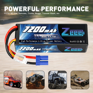Zeee 11.1V 7200mAh 80C 3S Lipo Batterie avec connecteur EC5 Hardcase Batterie pour RC Car RC Truck <span class=keywords><strong>Traxxas</strong></span> LOSI Associated Racing - Product Image 4
