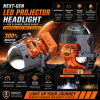 VAHID MB PRO Lentille de projecteur Bi-LED 3 pouces 6000K Super Lumineuse Double Réflecteur Phare Bi-Xénon Faisceau Haut et Bas Vente en Gros OEM