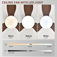 Plafonnier LED moderne en fer à moteur DC, 42 pouces, couleur blanche, avec ventilateur télécommandé pour salon – Meilleure vente