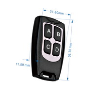 Télécommande sans fil YET005 pour volet roulant, code roulant 433,92 MHz, 4 boutons, arrêt automatique, portée 100 m, pour porte de garage et grue