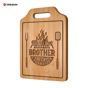 Planche à découper en bambou et bois gravée au laser, forme irrégulière, personnalisable, compatible lave-vaisselle, épaisseur 1,5 cm, en stock - Product Image 2