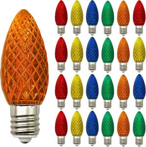 ไฟประดับคริสต์มาสแบบใสสีแดง LED C9 สำหรับใช้งานกลางแจ้ง เชื่อมต่อหลอดไฟแบบ E17 สายไฟ SPT-1 ขนาด 18 เกจ - Product Image 1