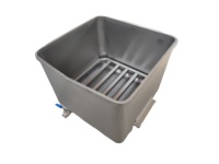 Carro de Transporte de Alimentos de Acero Inoxidable SUS304 de Grado Alimenticio para Pescado, Frutas, Verduras, Carne, Tambor, para Mataderos