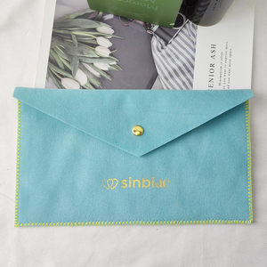 Large Custom Made Velvet Jewelry Pouch Luxury Faux Suede Jewelry Packaging Pouch Bag with logo for Jewelry <b>Box</b> - Product Image 3