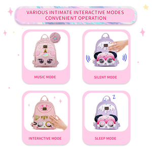 Factory Wholesale OEM/ODM Kids Blinking Bag Pu Leather <b>Backpack</b> Back to School Gift <b>Student</b> <b>Backpack</b> Talking Unicorn Schoolbags - Product Image 4