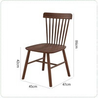 Chaise de salle à manger classique chinoise en bois massif, style rétro, pour restaurant, café, avec petite table ronde