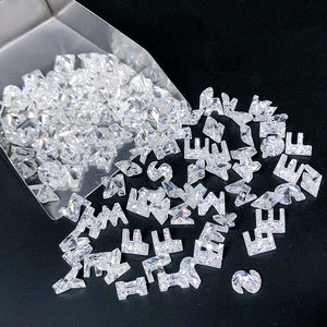 Venta al por mayor de dijes flotantes con letras A-Z, de 0.8-2CT, color D VVS, moissanita de laboratorio, accesorios para hacer joyas DIY para mujer, regalo - Product Image 3