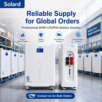 Batterie de stockage d'énergie domestique à cycle profond 5 kWh, WIFI, moniteur intelligent, empilable, 512V/48V 100Ah, garantie 10 ans, pour système solaire de secours