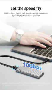 Lexar Nvme M.<span class=keywords><strong>2</strong></span> SSD carcasa E6 USB 3,<span class=keywords><strong>2</strong></span> Gen <span class=keywords><strong>2</strong></span> tipo C carcasa de disco duro de aleación de aluminio 10Gbps para M.<span class=keywords><strong>2</strong></span> SSD caja de disco - Product Image 5