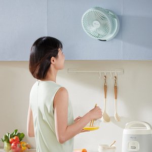 Ventilador oscilante de pared Little Bear de 7 y 9.9 pulgadas, circulador de aire de escritorio y baño con batería - Product Image 4