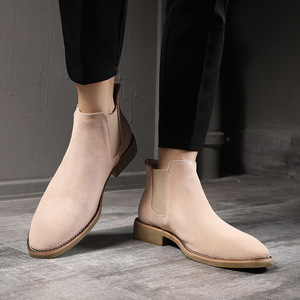Botas de Tobillo Chelsea de Gamuza Casual para Hombre, Nuevas, de Cuero Genuino - Product Image 6