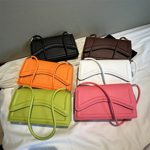 Mode couleur unie femmes mode sacs à main doux feutre élégant sous les bras sacs décontractés concepteur sac à main et sacs à main - Product Image 6