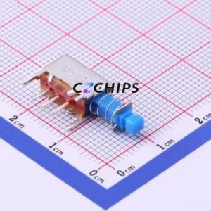 SPPJ310500 <b>Push</b> <b>Button</b> <b>Switch</b> Through hole <b>Switch</b> Single Pole Single Throw Self-Locking Square Plunger Right Angle Insert - Product Image 1