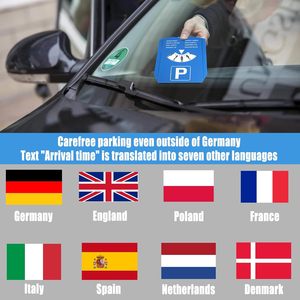 Disco de estacionamiento de plástico para coches de Alemania con chips integrados para carritos de compra y raspador de hielo con temporizador - Product Image 5