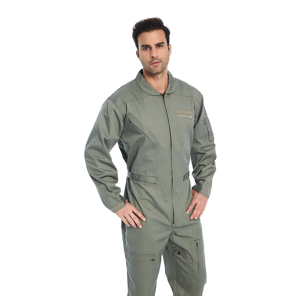 เสื้อผ้านิรภัยระดับพรีเมียมทนไฟผ้าฝ้าย 100% Nomex Coverall สารหน่วงไฟ Fr ชุดคลุมทํางาน