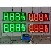 Señal de precio LED de gasolinera comercial de autoservicio Suministro de exhibición de estación de servicio de gasolina