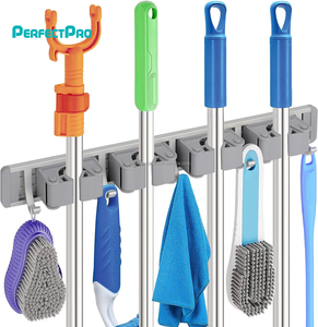 Crochet <span class=keywords><strong>mural</strong></span> en aluminium de luxe <span class=keywords><strong>pour</strong></span> <span class=keywords><strong>balai</strong></span> et vadrouille <span class=keywords><strong>pour</strong></span> salle de bain cuisine jardin - Product Image 1