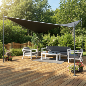 Gazebo de Patio Moderno para Exteriores, Diseño de Acero de 3.9*3.9M con Toldo de Poliéster y Colores Personalizados - Product Image 1