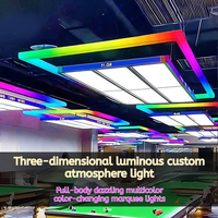 Lumière linéaire LED en aluminium sans ombre moderne pour billard, snooker, table de jeu, décoration de salle de jeux, bureau