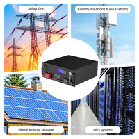 51.2v 100ah 200ah Batterie montée en rack Stockage d'énergie domestique Système d'énergie solaire 10kwh 5kwh avec batterie au lithium-ion