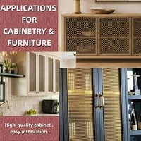 Nouveau design de panneau de façade décoratif en acier inoxydable, maille métallique décorative en laiton personnalisable pour portes d'armoires