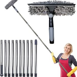 Outil <span class=keywords><strong>de</strong></span> <span class=keywords><strong>nettoyage</strong></span> <span class=keywords><strong>de</strong></span> <span class=keywords><strong>vitres</strong></span> avec rallonge d'épissure rotative 2 <span class=keywords><strong>en</strong></span> 1 pour le <span class=keywords><strong>nettoyage</strong></span> des <span class=keywords><strong>vitres</strong></span> <span class=keywords><strong>de</strong></span> voiture à l'intérieur et à l'extérieur. - Product Image 1