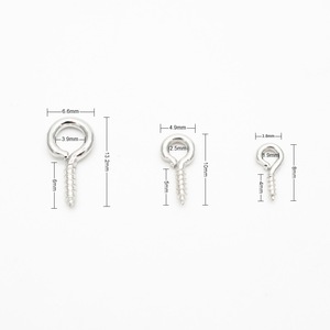 100 Cái/túi Nhỏ Nhỏ Mắt Nhỏ Móc Mí Mắt Móc Khoen Vít Có Ren Bằng Thép Không Gỉ Dụng Cụ Móc Trang Sức - Product Image 2