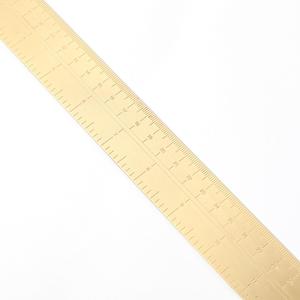Maxery Light Règle de luxe en laiton massif Règle en laiton satiné mat Papeterie Fournitures de bureau <span class=keywords><strong>D</strong></span>écoration de bureau être Cadeau - Product Image 3