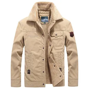2021 Man Clothing Fashion Upper Outer Garment Casual Winter Warm Coat with Lamb Plush Jacket Men's Big Size Cotton Coat