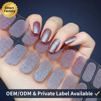 Autocollants pour ongles en gel 3D DIY de qualité salon, sans cuisson, effet œil de chat, imprimé léopard, rose français brillant, sans lampe UV
