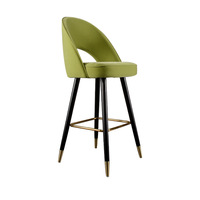 Tabouret de Bar en Bois Massif Moderne Café Salon Salle à Manger Chaise Tabouret de Bar Tabouret de Bar Pied de Poule de Style Américain de Luxe