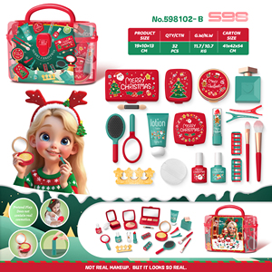 <span class=keywords><strong>Jouet</strong></span> de <span class=keywords><strong>maquillage</strong></span> pour fille, pour la fête des Fêtes, mini kit de beauté pour déguisement pour enfants sans bavure pour Noël - Product Image 1