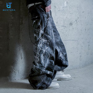 बेंटरा कस्टम जींस निर्माता कस्टम dtg प्रिंट उच्च गुणवत्ता 100% कपास विंटेज सीधे पैर बैगी डेनिम जींस - Product Image 1